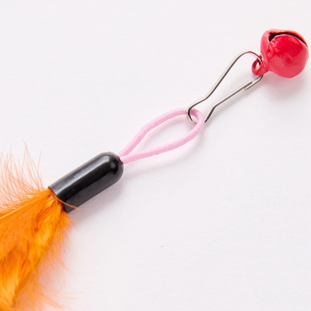 3pcs Mix Feather Replacement Head Cat Teaser Stick Pet Cat Toy
