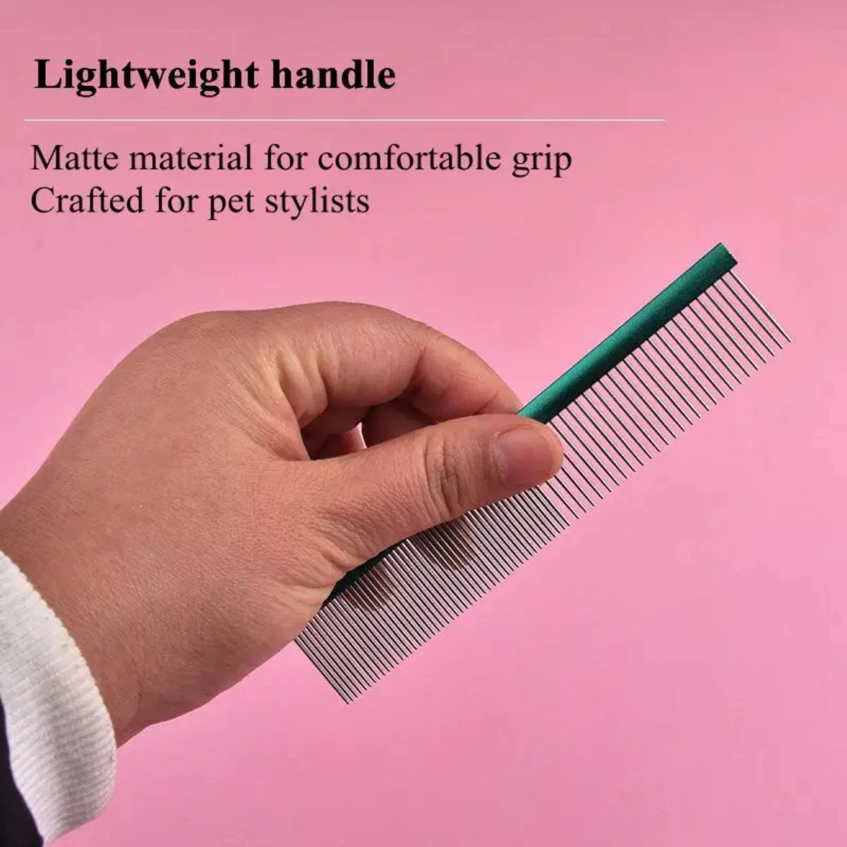 Peigne pour chien de haute qualité, peigne de toilettage de petite taille pour chiens et chats à poils longs, outil de toilettage professionnel, peigne en acier inoxydable pour salon de toilettage