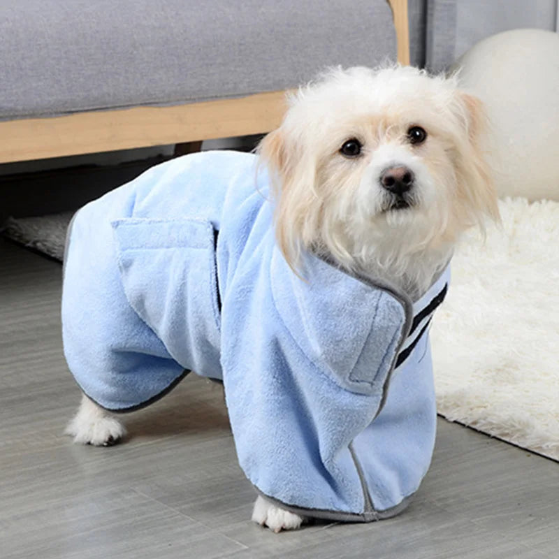 Quick-Drying Dog Bathrobe Absorbent Pet Bath Towel for Small Medium Dogs Cats Dog Accessories Pet Bathing Supplies