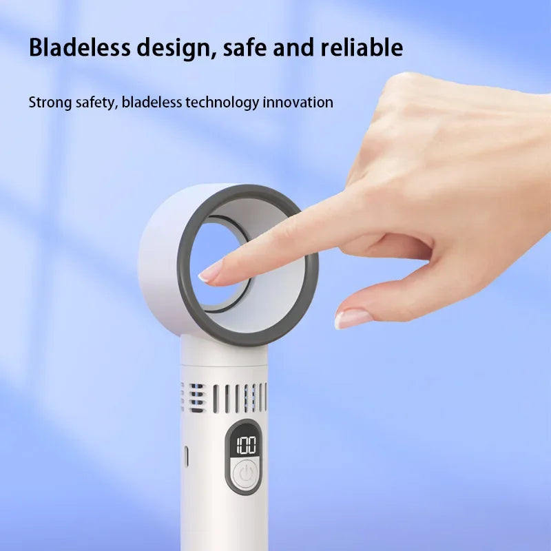 Nouveau ventilateur portable d'extérieur Lenovo avec écran LED, mini ventilateur de batterie rechargeable à 100 niveaux de contrôle libre, haute vitesse