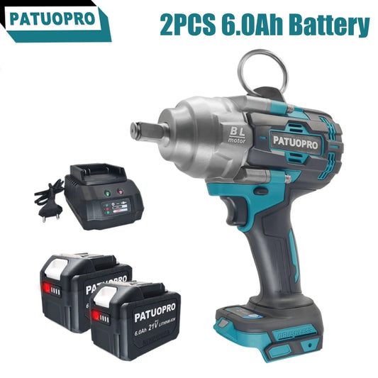 2000N.M Torque Brushless Electric Impact Wrench Cordless Rechargeable Wrench For Car Repair Power Tools For Makita 18v Battery