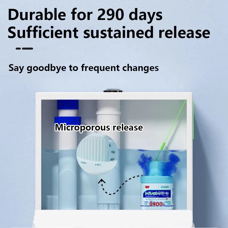Fully Automatic Toilet Cleaner Durable for 290 Days Automatic Toilet Bowl Cleaner Antibacterial 99.99% Blue Toilet Bowl Cleaner
