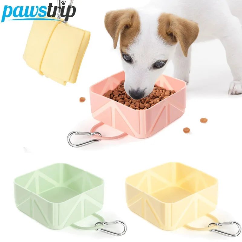 Portable Silicone Pet Dog Bowl Travel Pet Drinking Bowl for Dog Cats Folding Bowl Puppy Food Container