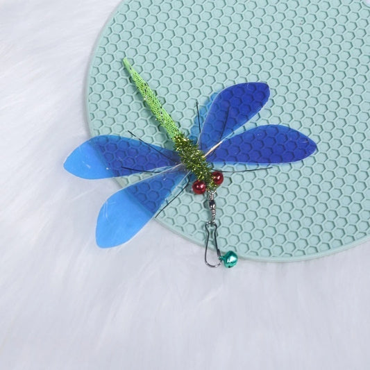 2pcs Simulation Dragonfly Cat Teasing Stick Replacement Head Insect Cat Toy Interactive Pet Toys For Kitten