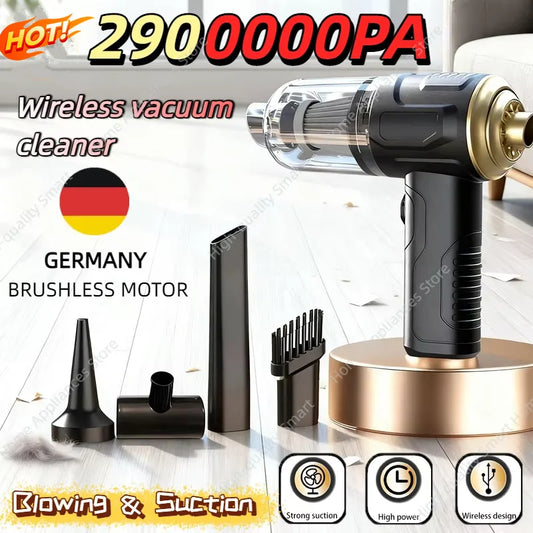 2900000PA Wireless Car Vacuum Cleaner Low Noise 2 in 1 Blowing Suction Integrated Clean pet hair Household Dust Collector 2026