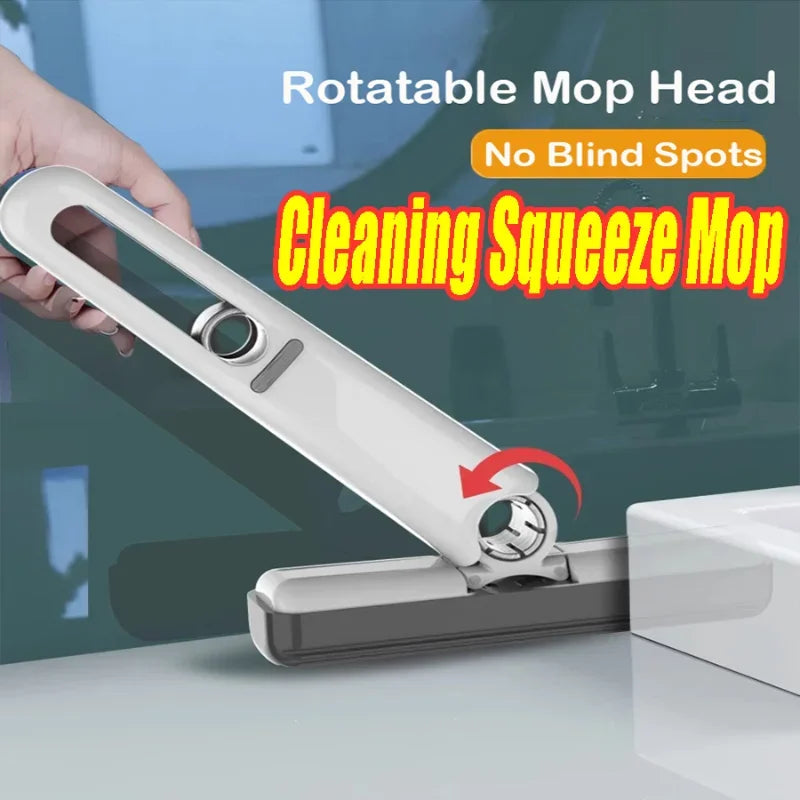 Mini Cleaning Powerful Squeeze Mop Folding Home Cleaning Mops with Self-squeezing Floor Washing Mops Desk Window Car Clean Tools
