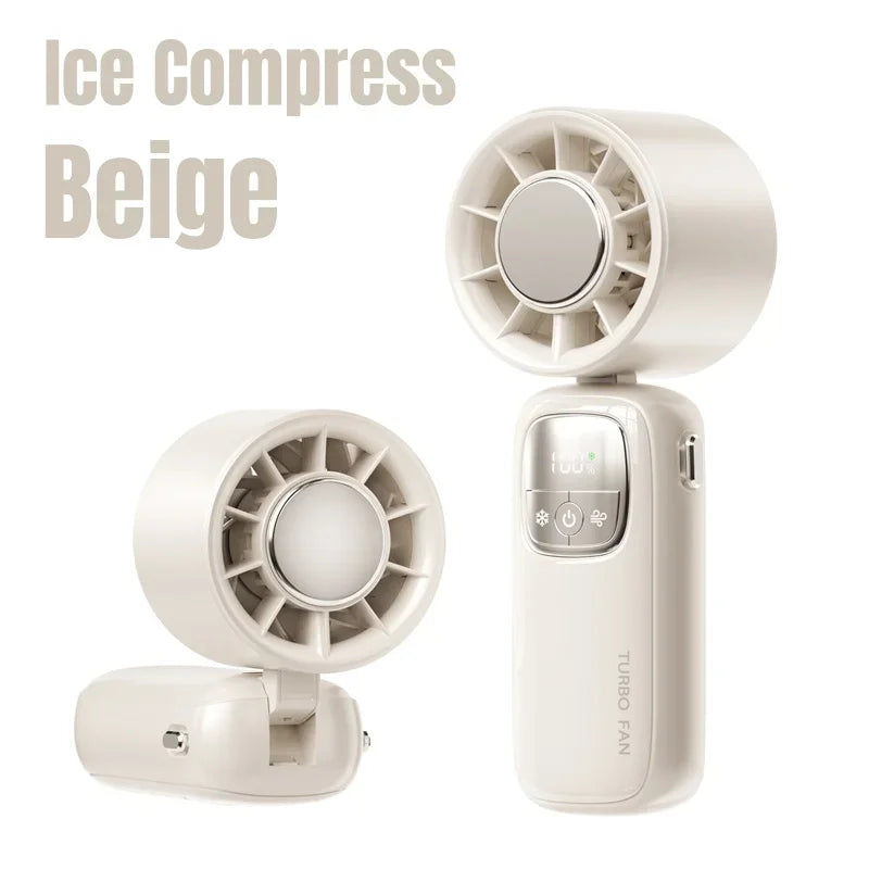 Lenovo 30.000 RPM Handheld Elektrische Turbo Ventilator Draagbare USB Opvouwbare Nekventilator Snelle Koeling Halfgeleidertechnologie Outdoor Camping Kantoor