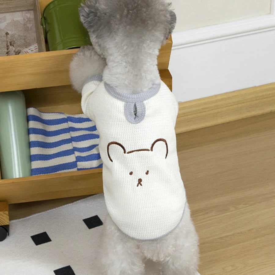Breathable Pet Dog Vest for Dogs in Spring Summer Thin Puppy T-Shirt Cute Dog Clothes Chihuahua Bichon Clothing Pet Supplies