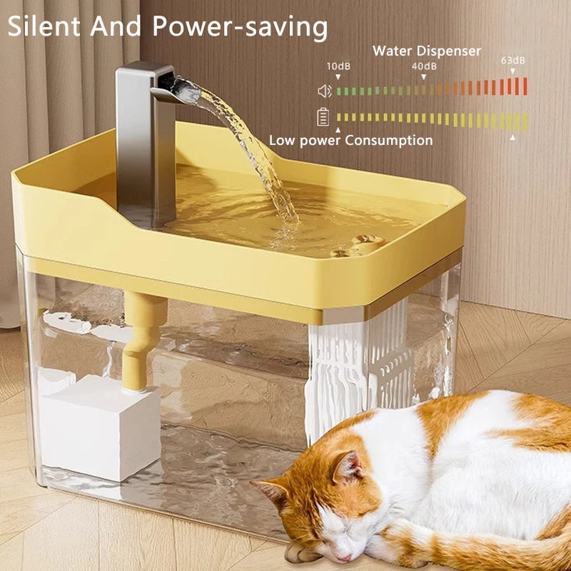 Automatic Cat Water Fountain 1500ml USB Mute Pet Drinking Dispenser for Cats and Kittens - Quality Shopping Centre
