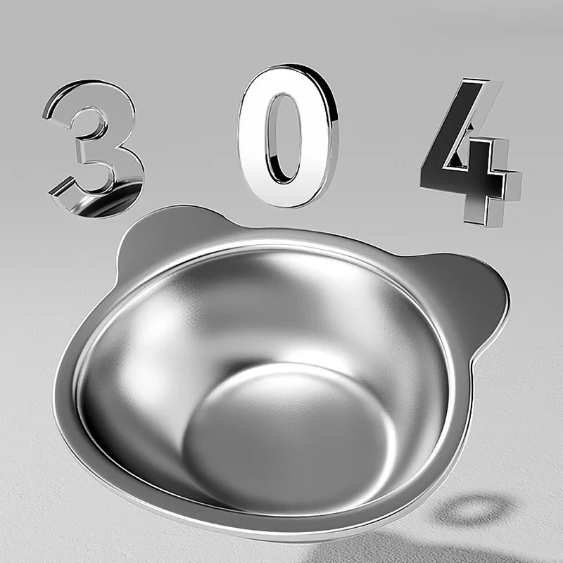 Stainless Steel Cat Bowl Elevated Cat Feeder Protection Neck Anti-Choking Pet bowl for Cats Small Dogs Cat Accessories