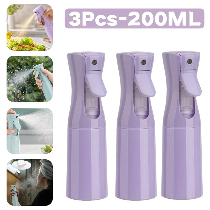 Continuous Spray Oil Spray Bottle Plastic Baking Oil Spray Bottle BBQ Cooking Garden Plant for Hair Salon Daily Moisturizing