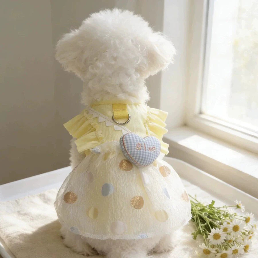 Spring Summer Pet Dog Skirt Breathable Dog Clothes for Small Medium Dogs Sweet Puppy Kitten Dresses Dog Accessories