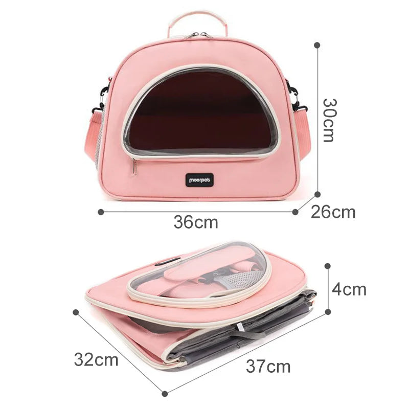 Portable Cat Carrier Bag Breathable Pet Carrier for Small Dogs Cats Outdoor Travel Cat Shoulder Bag Suit for Cats Within 6kg