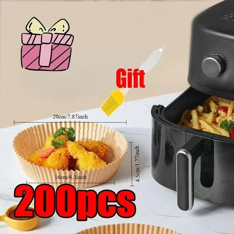 Air Fryer Paper Accessories Aerogrill Parchment Disposable Paper Baking Paper Barbecue Plate NonStick Oven Trays Air FryerPaper
