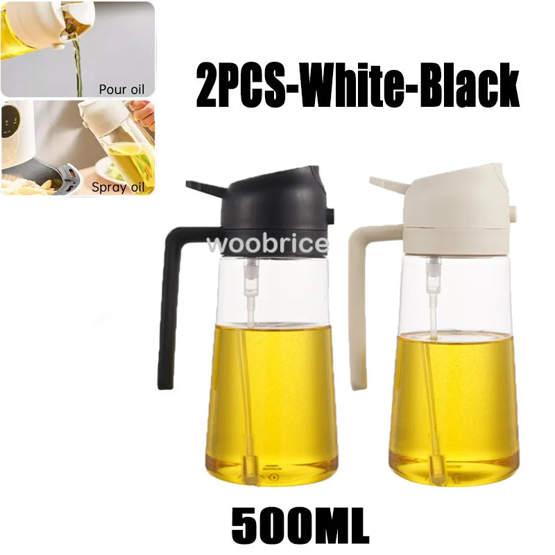Oil Cruet Kitchen Olive Oil Spray Dual Purpose Kitchen Oil Spray Can Leakproof  Spray Bottle Kitchen Household