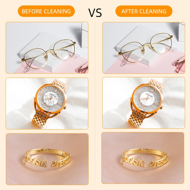 2026 Ultrasonic Glasses Cleaner 50KHz Contact Lens Cleaner Household Timer Jewelry Toothbrush Cleaner Brush Dentures New