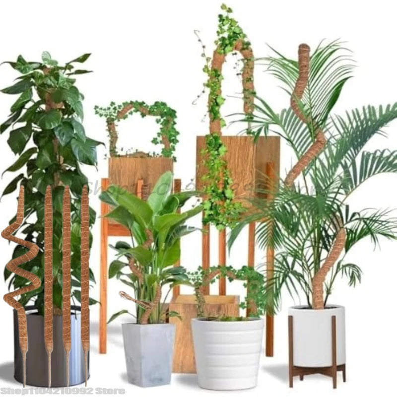 Bendable Moss Pole for Plants Coconut Palm Fiber Monstera Plant Support Handmade Coco Climbing DIY Garden Accessories