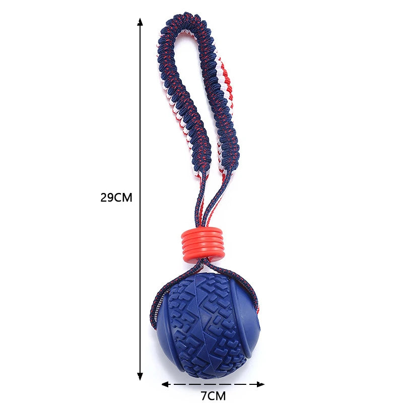 Dog Ball Toy with Rope Interactive Teeth Cleaning Balls for Small Large Dogs Bite Resistant Chew Toys Puppy Training Pet Supply