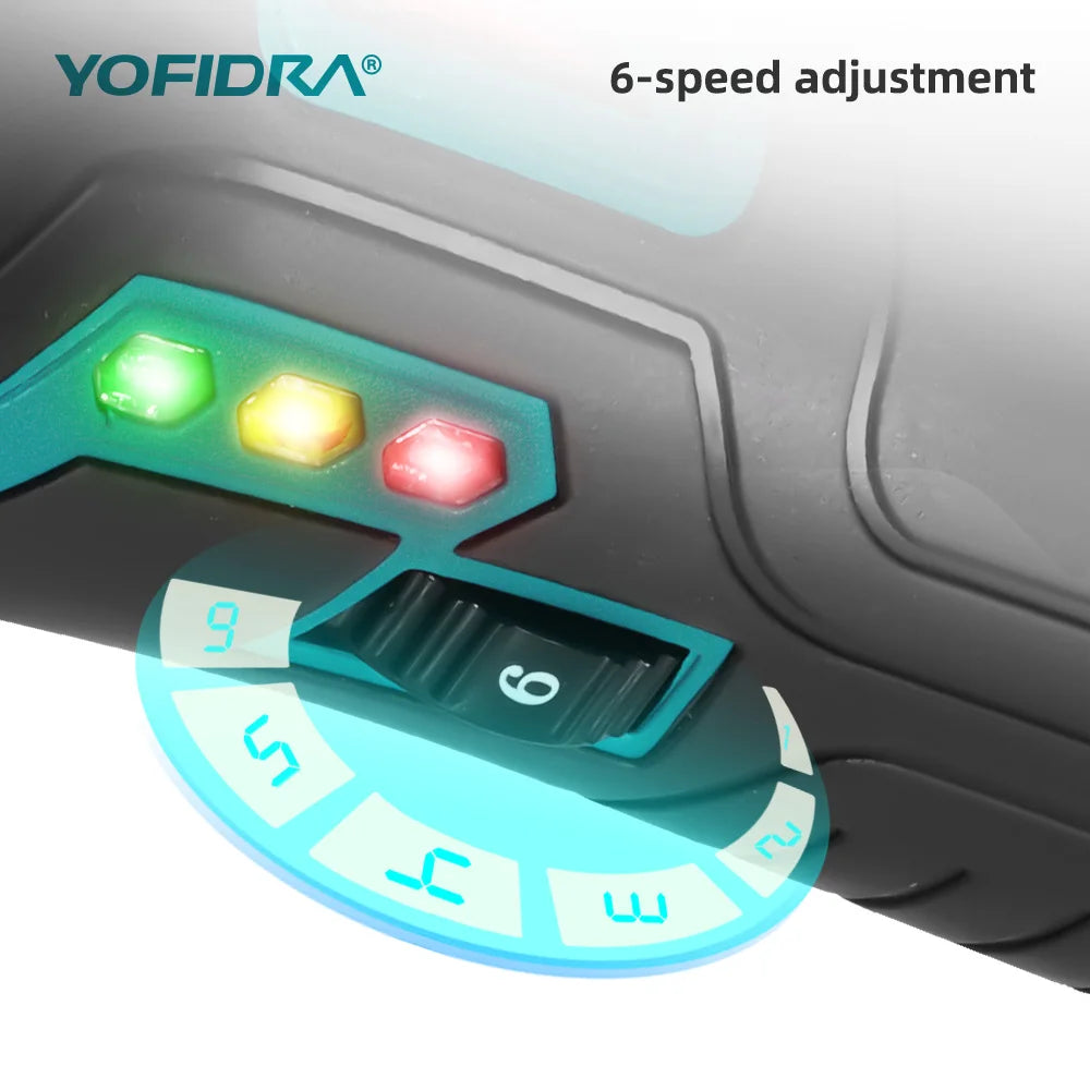 YOFIDRA 150MM Elektrische Autopolijstmachine 7000RPM Auto Polijsten Schuren Waxen Verzegelen Glazuur Elektrisch Gereedschap voor Makita 18V Accu