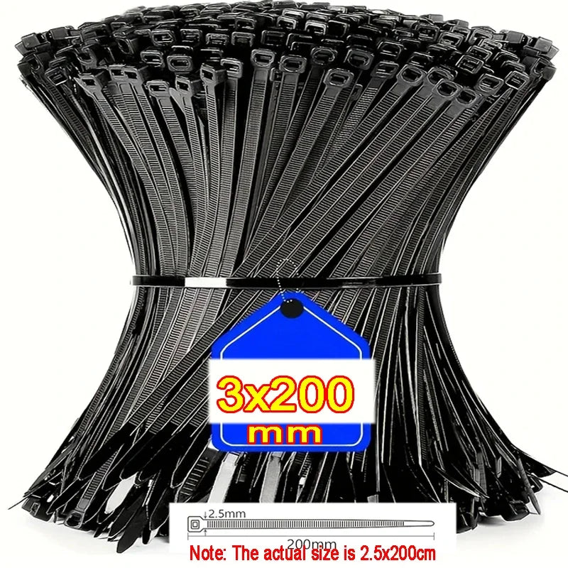 Wholesale Self Locking Nylon Cable Ties Plastic Cord Tie Heavy Duty Cables Fastening Rings Loop Hardware Organizer Wire Straps