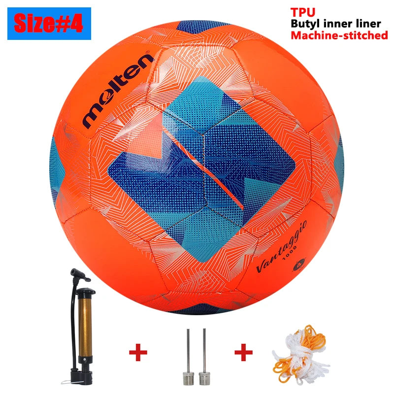 2026 Molten Soccer Ball Size 5 High Quality PVC/TPU with Pump for Outdoor Football Training and Match Game - Quality Shopping Centre