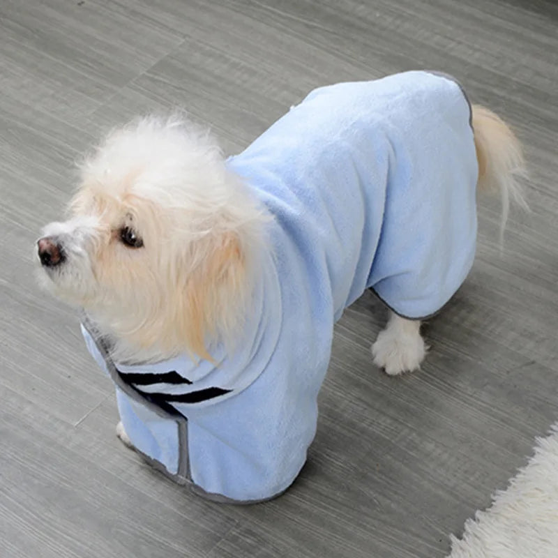 Quick-Drying Dog Bathrobe Absorbent Pet Bath Towel for Small Medium Dogs Cats Dog Accessories Pet Bathing Supplies