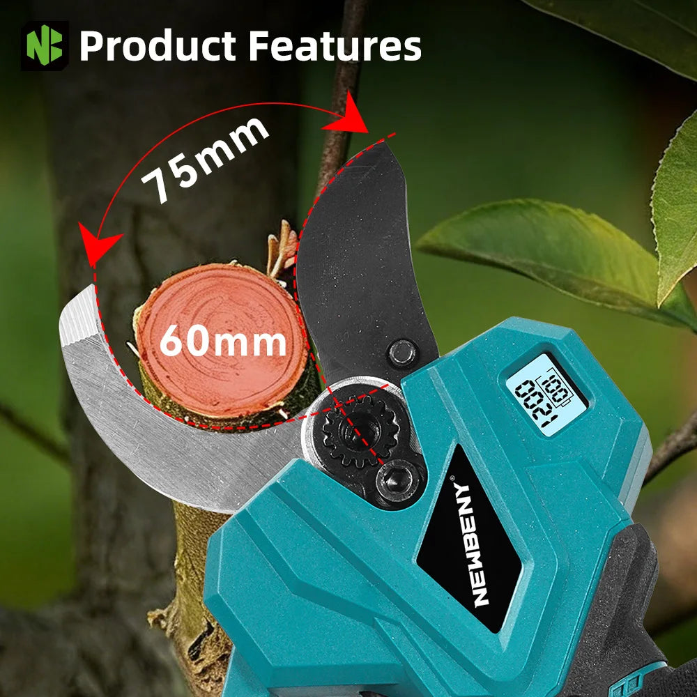 YOFIDRA 60MM Borstelloze Elektrische Schaar 4 Versnellingen Instelbare Snoeischaar Draadloos Elektrisch Gereedschap voor Makita Accu