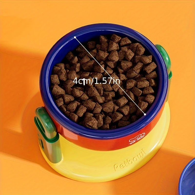 Elevated Dog Bowl Adjustable Dog Feeder Anti-Slip Large Capacity Puppy Bowl Neck Protector Cat Bowl Dog Accessories