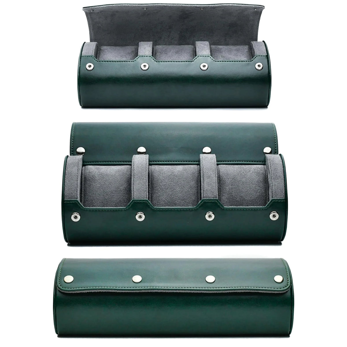 Watch Travel Case ,6 Slot Watch Roll Travel Case Organizer Display - PU Leather Watch Case - Watch Organizer  for Men & Women