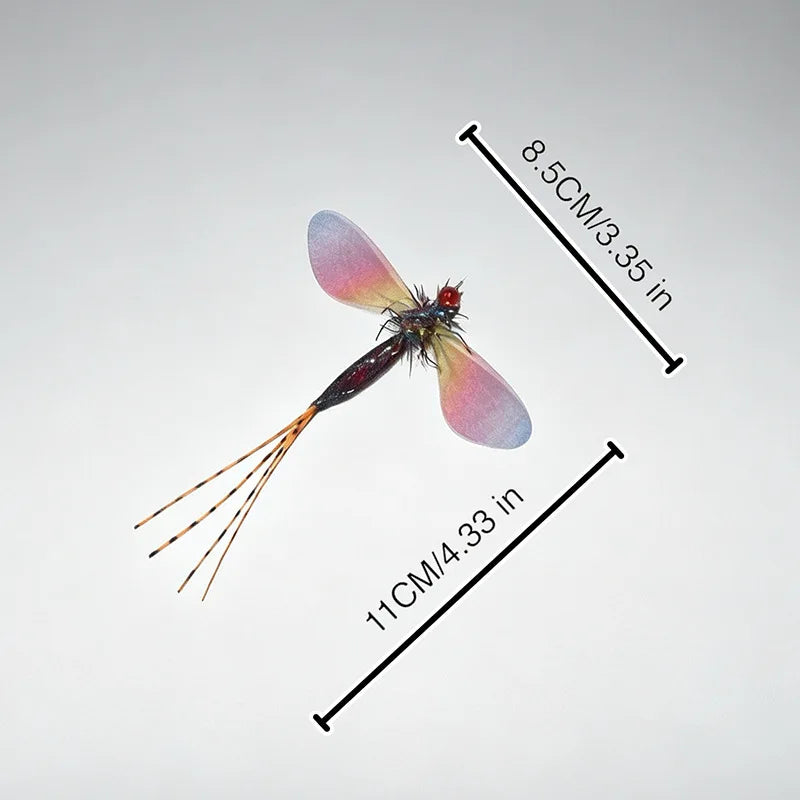 2pcs Colored Dragonfly Artificial Insect Cat Toys Cat Teaser Replacement Head Pet Toys Accessories