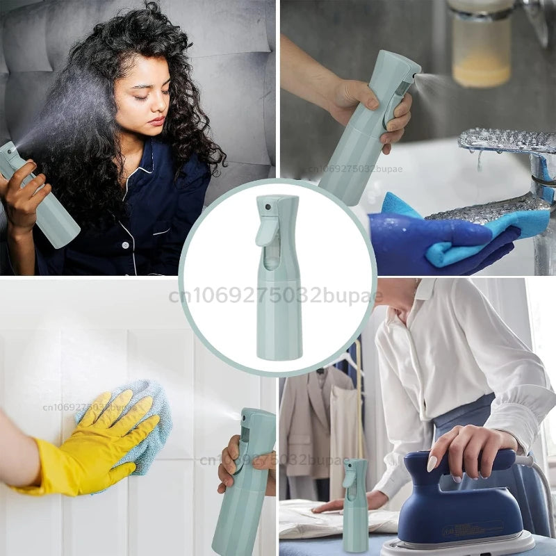 Continuous Spray Oil Spray Bottle Plastic Baking Oil Spray Bottle BBQ Cooking Garden Plant for Hair Salon Daily Moisturizing