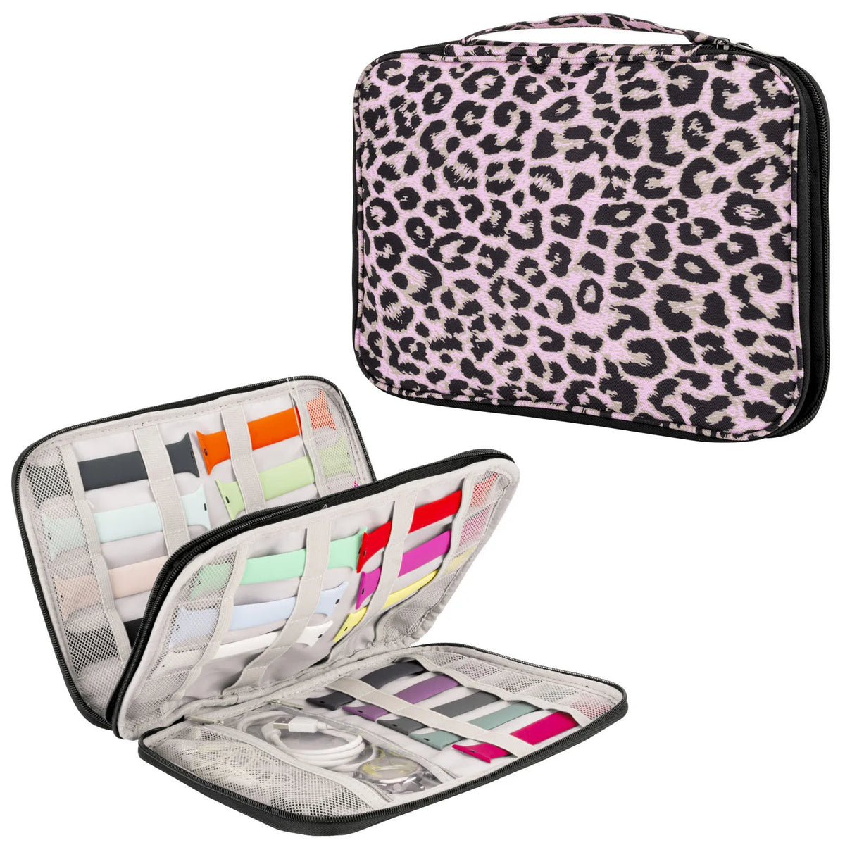 Watch Band Storage Case Watch Band Organizer Bag Watch Band Case Holder Carrying Case Compatible Watch Straps and Accessories
