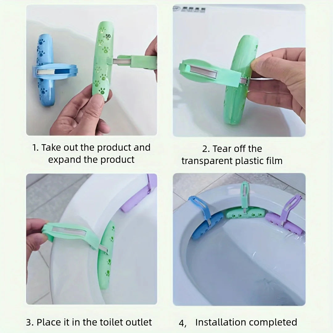 1pc 3-in-1 Automatic Toilet Cleaner & Deodorizer Gel - Adjustable, Hanging Design for Easy Access - Effective Stain & Odor Remov