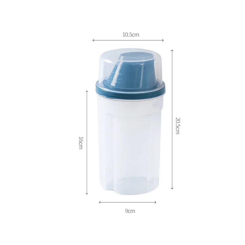 1000ml/1500ml Dog Food Storage Container Transparent Pet Food Sealed Jar with Scale Pet Food Storage Dispenser Dog Accessories