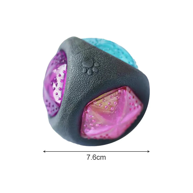Interactive Pet Dog Toys Funny Dog Light up Ball Puppy Bouncy Balls Bite-resistant Pet Glowing Toys for Dogs Pet Supplies
