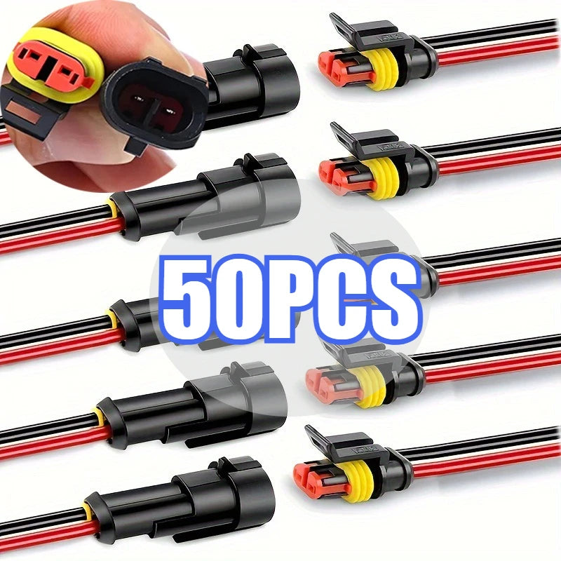 Automotive Connector Electric Motorcycle Connectors Waterproof Quick Connect Kit with Wire,Suitable for Cars and Ships Connector