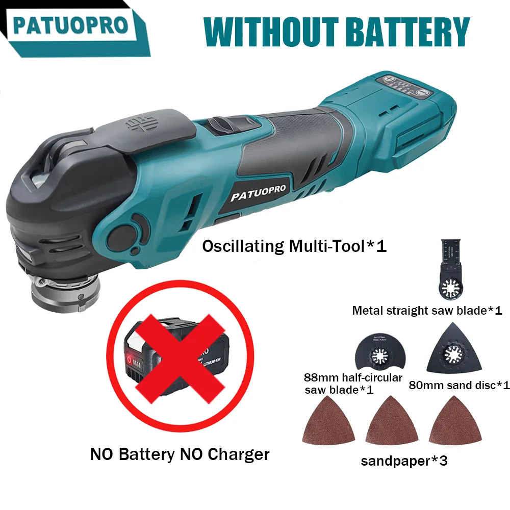 Borstelloze draadloze oscillerende multifunctionele machine, elektrische zaag, trimmer, schraper, houtbewerkingssnijder voor Makita 18V-accu