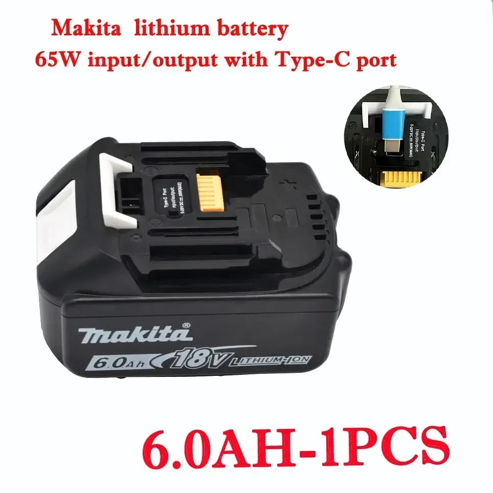 Genuine 6.0Ah makita BL1860 18V Battery Power Tools Li-ion Replacement LXT BL1850 BL1840 for 18V Screwdriver with BMS TPCELL 18V