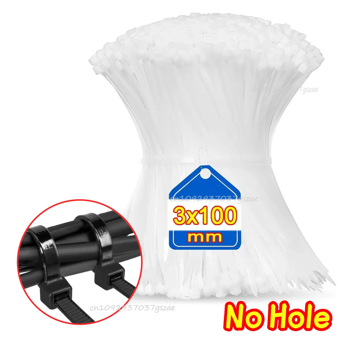 Cable Tie Plastic Clamping Collar Zip Ties Screw Hole Nylon Cable Ties Duty Adjustable Self-locking Cord Ties Organizer Strap