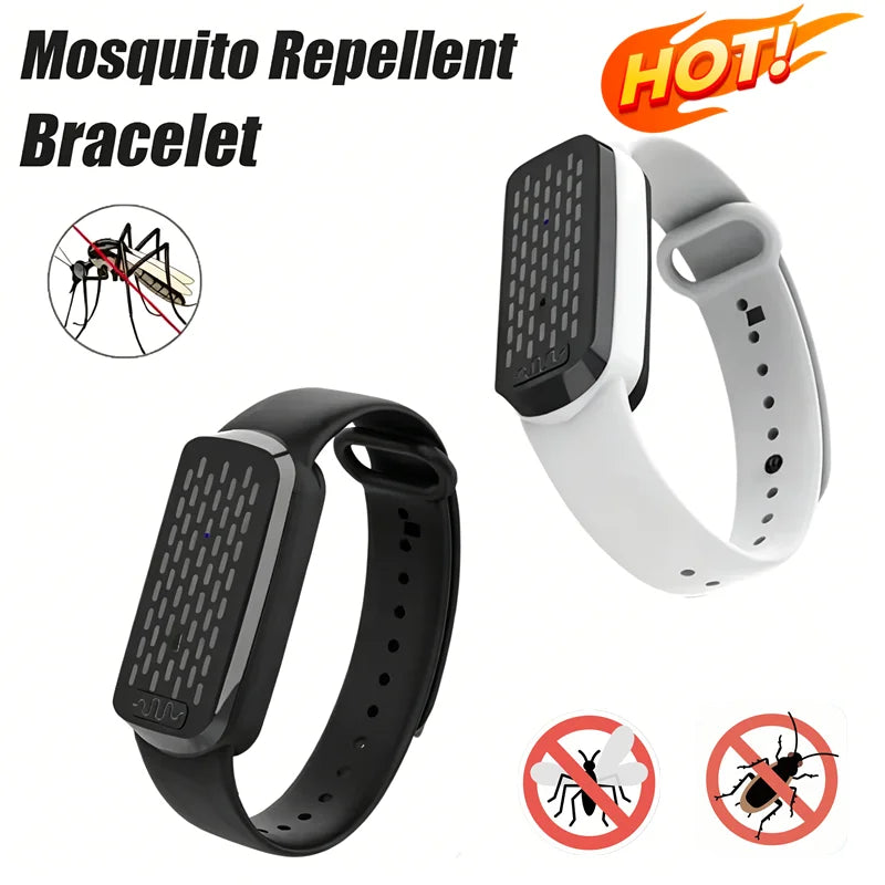 USB oplaadbare ultrasone muggenwerende armband draagbare elektronische muggenverjager anti-muggenarmband horloge voor buiten