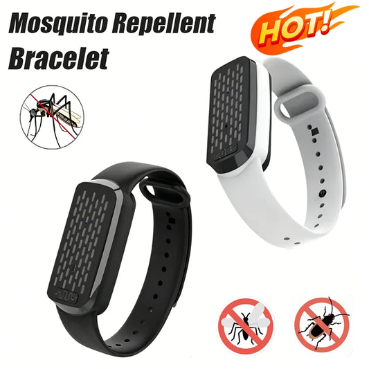 USB Charging Ultrasonic Mosquito Repellent Bracelet Portable Electronic Mosquito Repeller Anti-mosquito Bracelet Watch Outdoor