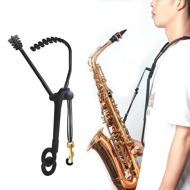 Saxophone Strap for Alto Soprano Tenor Double Shoulder Straps Padded Cushion Neck Lanyard Woodwind Musical Instrument Access