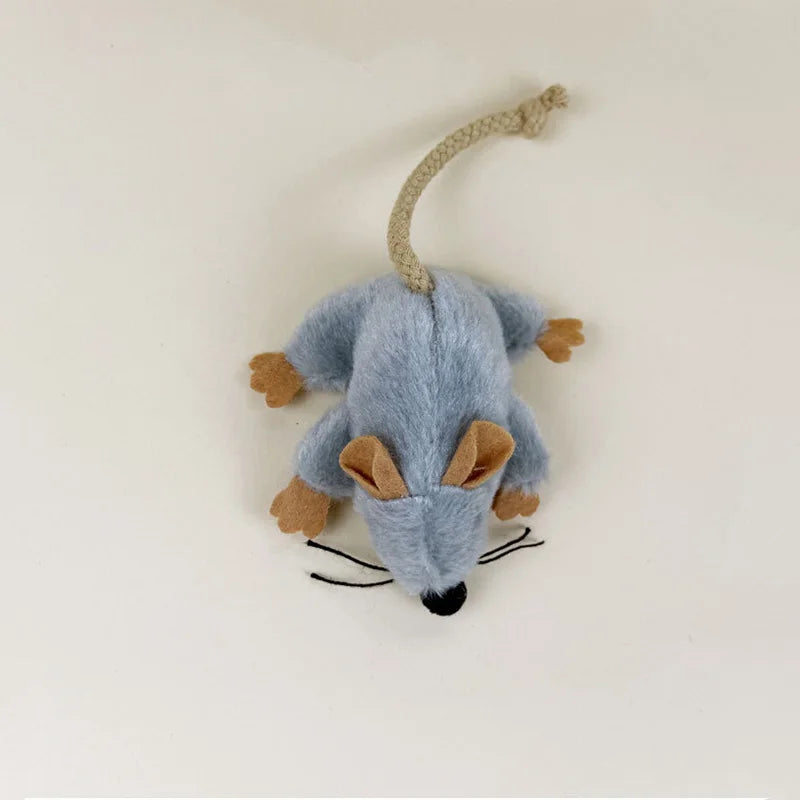 Interactive Cat Mouse Toy Plush Pet Simulation Mouse Toys For Cats Bite Resistance Kitten Toys Cat Playing Toy Cat Accessories