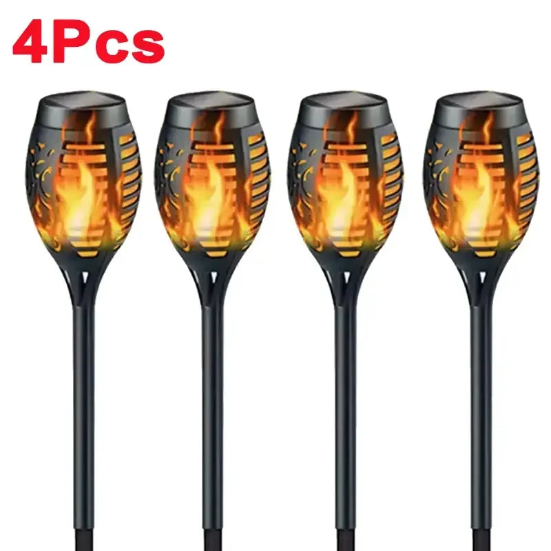 1/2/4/8/10Pcs Solar Flame Torch Lights Flickering Light Waterproof Garden Decoration Outdoor Lawn Path Yard Patio Floor Lamps