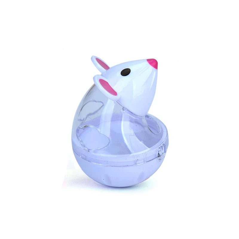 Interactive Cat Leak Food Toy Transparent Cat Mouse Feeder Toy Puzzle Relief Boredom Dispenser Toys for Cats Pet Supplies