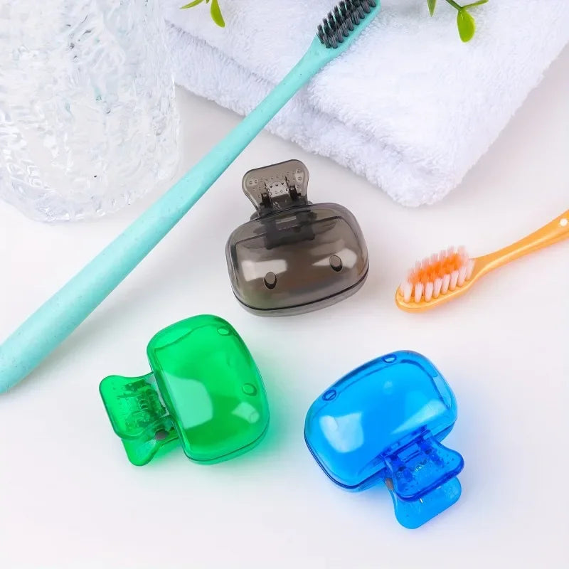 1/2/4/8/10pcPortable Toothbrush Protection Must-have Travel Toothbrush Protective Cap Cute Banana Hiking Camping Brush Cap Case