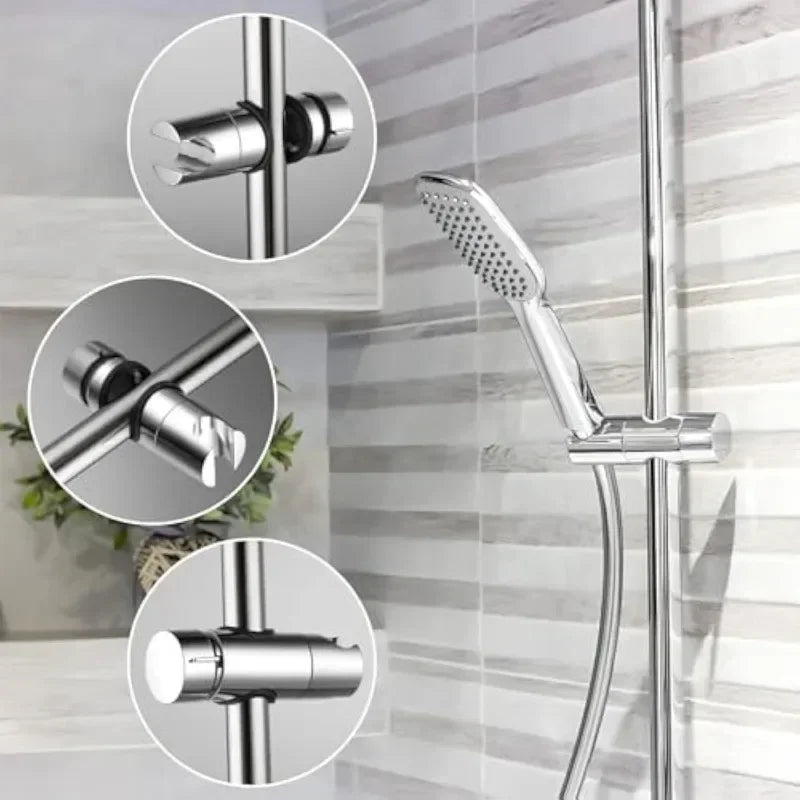 Universal Shower Head Holder Adjustable 18~25mm ABS Chrome Shower Rail Holder Bathroom Accessories Shower Mounting Brackets