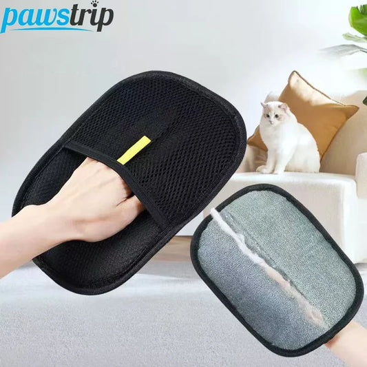 Pet Hair Removal Gloves Reusable Cat Static Electricity Hair Removal Gloves Double-Sided Grooming Gloves for Pets Cat Accessory