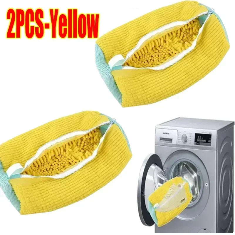 1/2PCS Washing Shoes Bag Cotton Laundry Fluffy Fibers Easily Remove Dirt Washing Bags Anti-Deformation Shoes Clothes Organizer