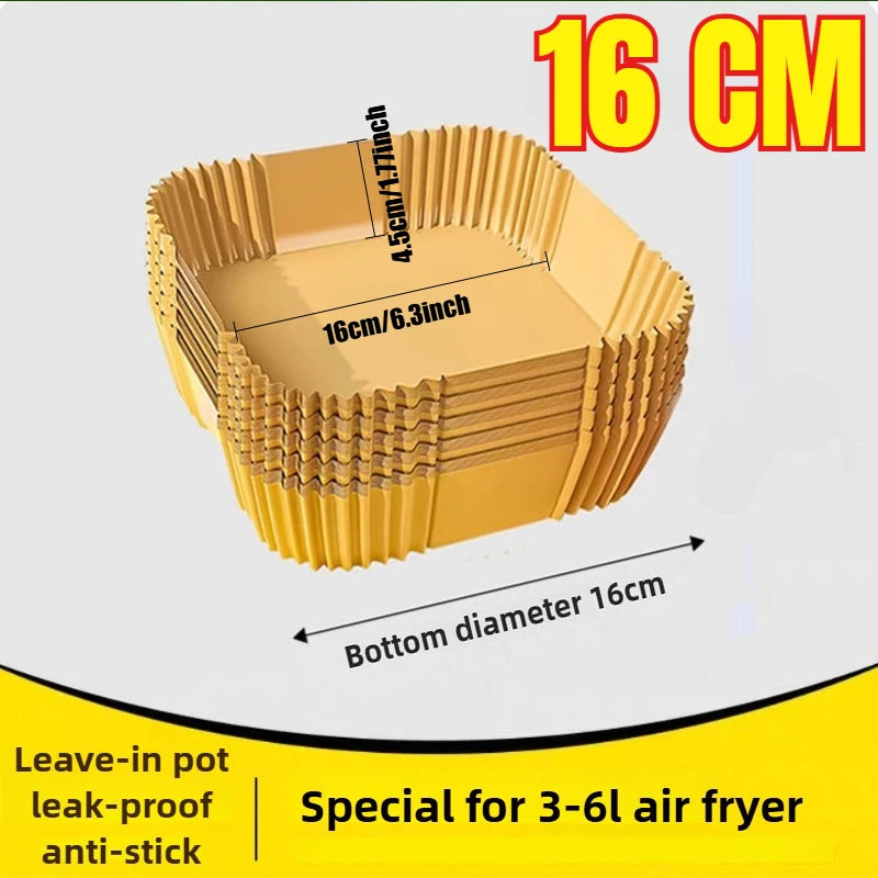 Square Airfryer Baking Disposable Air Fryer Paper,Paper,Baking Tray,Oven Accessories,Baking,Kitchen Gadgets,Kitchen Accessories